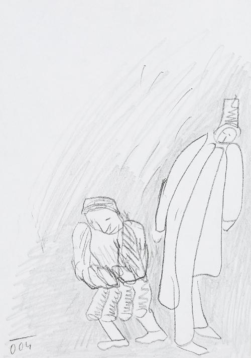 Kurt Hüpfner, Ohne Titel, 2004, Bleistift auf Papier, 29,7 × 21 cm, Privatbesitz, Wien