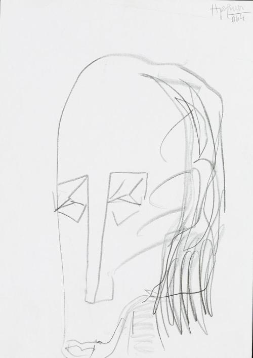 Kurt Hüpfner, Ohne Titel, 2004, Bleistift auf Papier, 29,7 × 21 cm, Privatbesitz, Wien