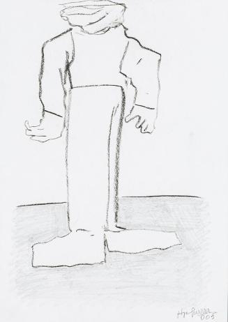 Kurt Hüpfner, Ohne Titel, 2005, Bleistift und Kohle auf Papier, 29,7 × 21 cm, Privatbesitz, Wie ...