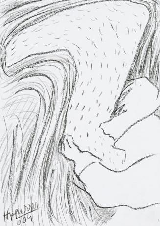 Kurt Hüpfner, Ohne Titel, 2004, Bleistift und Kohle auf Papier, 29,7 × 21 cm, Privatbesitz, Wie ...