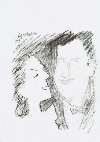 Kurt Hüpfner, Ohne Titel, 2004, Kohle auf Papier, 29,7 × 21 cm, Privatbesitz, Wien