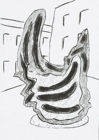 Kurt Hüpfner, Ohne Titel, um 2005, Bleistift und Kohle auf Papier, 29,7 × 21 cm, Privatbesitz,  ...