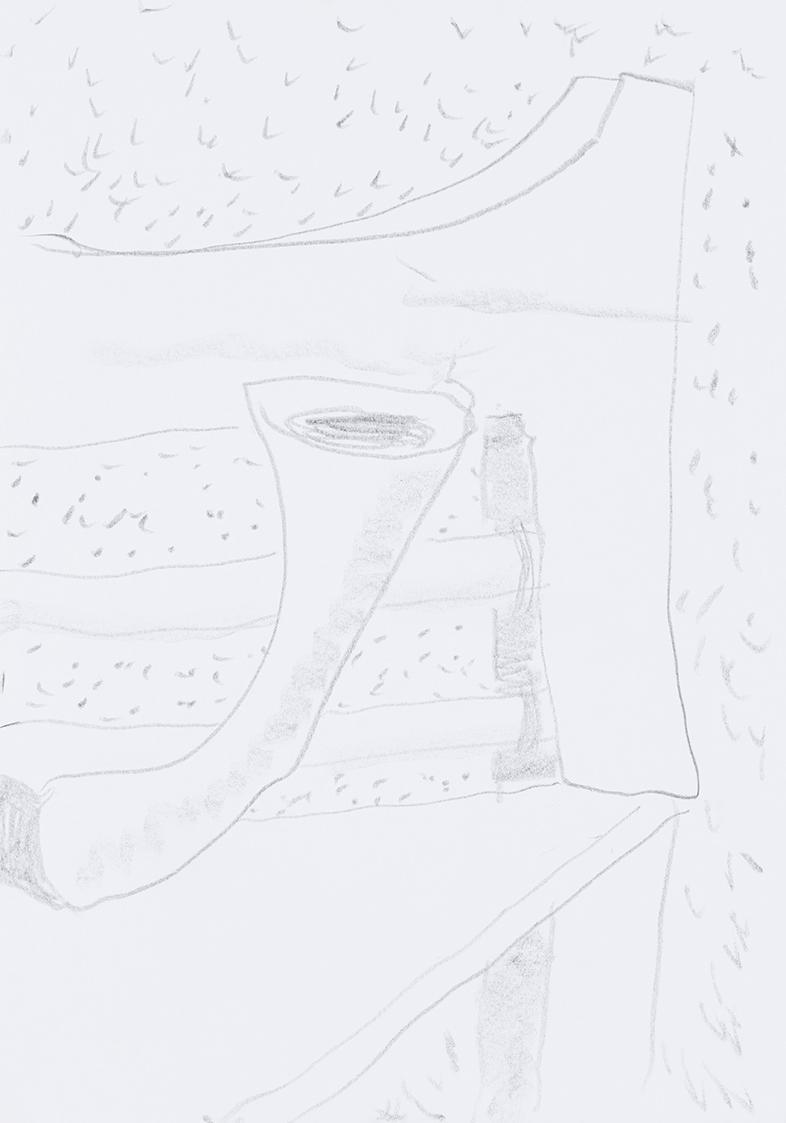 Kurt Hüpfner, Ohne Titel, um 2010, Bleistift auf Papier, 29,7 × 21 cm, Privatbesitz, Wien