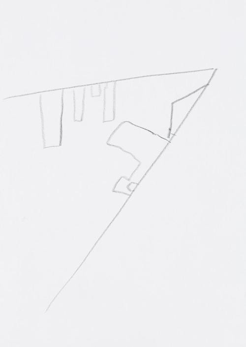 Kurt Hüpfner, Ohne Titel, um 2005, Bleistift auf Papier, 29,7 × 21 cm, Privatbesitz, Wien