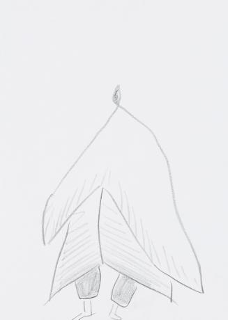 Kurt Hüpfner, Ohne Titel, um 2005, Bleistift auf Papier, 29,7 × 21 cm, Privatbesitz, Wien