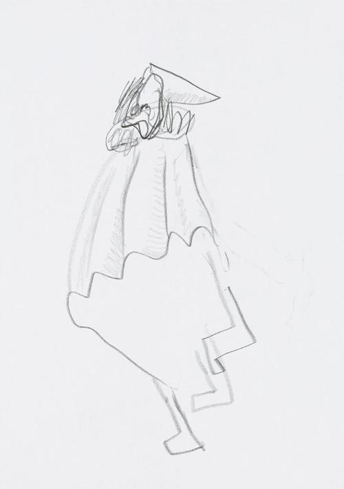 Kurt Hüpfner, Ohne Titel, um 2010, Bleistift auf Papier, 29,7 × 21 cm, Privatbesitz, Wien