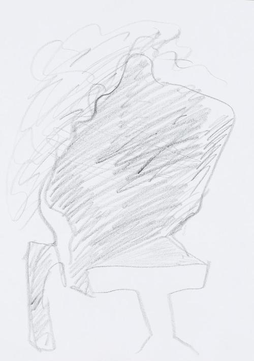 Kurt Hüpfner, Ohne Titel, um 2010, Bleistift auf Papier, 29,7 × 21 cm, Privatbesitz, Wien