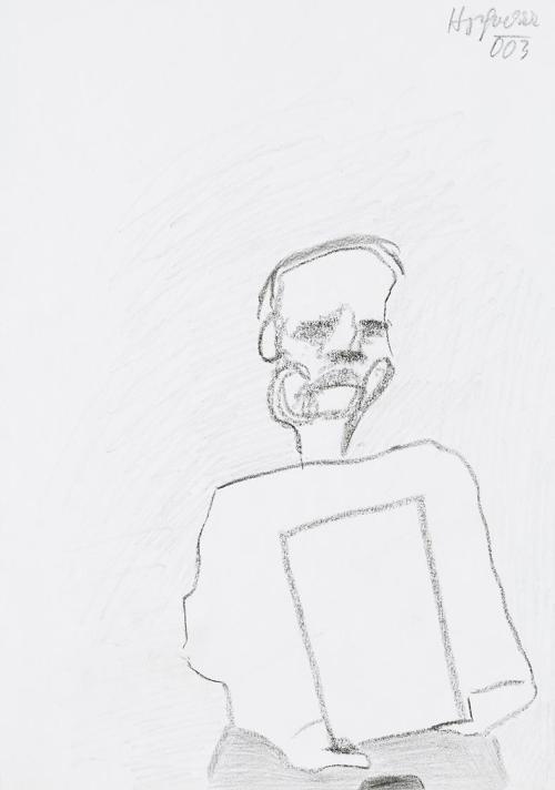 Kurt Hüpfner, Ohne Titel, 2003, Bleistift und Kohle auf Papier, 29,7 × 21 cm, Privatbesitz, Wie ...