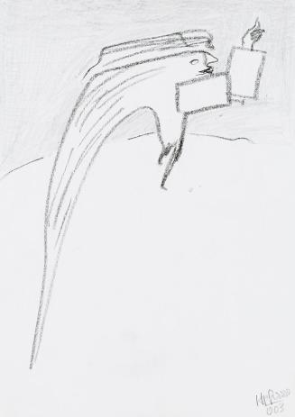 Kurt Hüpfner, Ohne Titel, 2003, Bleistift und Kohle auf Papier, 29,7 × 21 cm, Privatbesitz, Wie ...