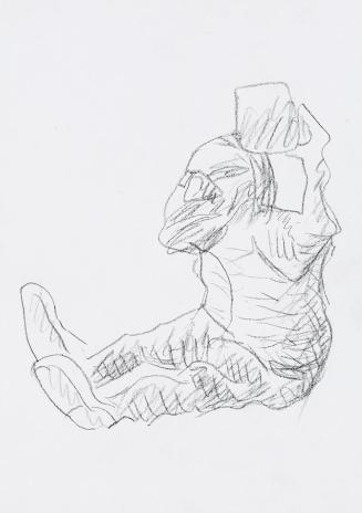 Kurt Hüpfner, Ohne Titel, um 2005, Bleistift auf Papier, 29,7 × 21 cm, Privatbesitz, Wien