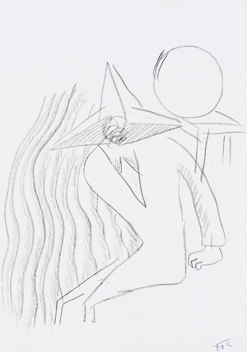 Kurt Hüpfner, Ohne Titel, 2003, Bleistift auf Papier, 29,7 × 21 cm, Privatbesitz, Wien