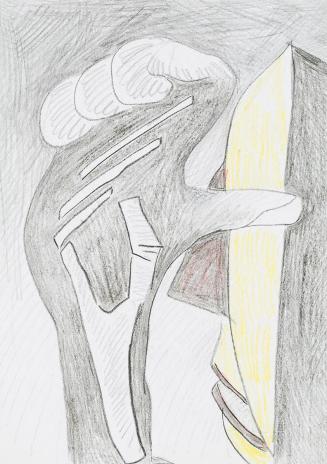 Kurt Hüpfner, Ohne Titel, um 2005, Bleistift und Buntstift auf Papier, 29,7 × 21 cm, Privatbesi ...
