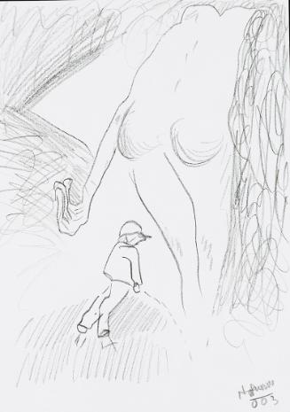 Kurt Hüpfner, Ohne Titel, 2003, Bleistift auf Papier, 29,7 × 21 cm, Privatbesitz, Wien