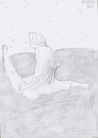 Kurt Hüpfner, Ohne Titel, 2002, Bleistift auf Papier, 29,7 × 21 cm, Privatbesitz, Wien