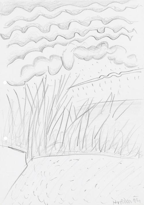 Kurt Hüpfner, Ohne Titel, 1994, Bleistift auf Papier, 29,7 × 21 cm, Privatbesitz, Wien