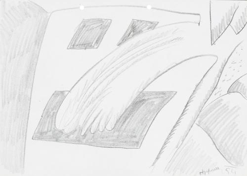 Kurt Hüpfner, Ohne Titel, 1994, Bleistift auf Papier, 21 × 29,7 cm, Privatbesitz, Wien