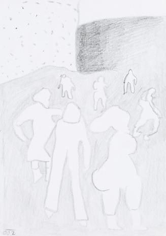 Kurt Hüpfner, Ohne Titel, 2002, Bleistift auf Papier, 29,7 × 21 cm, Privatbesitz, Wien