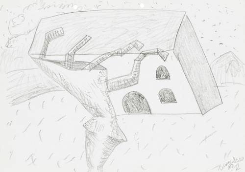 Kurt Hüpfner, Ohne Titel, 1992, Bleistift auf Papier, 21 × 29,7 cm, Privatbesitz, Wien