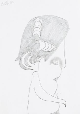 Kurt Hüpfner, Ohne Titel, um 2000, Bleistift auf Papier, 29,7 × 21 cm, Privatbesitz, Wien