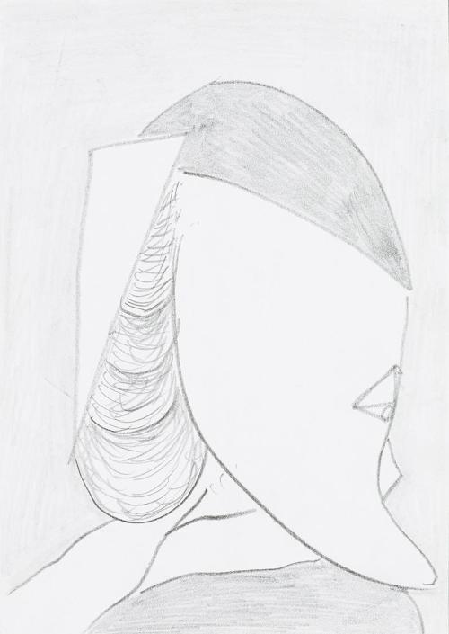 Kurt Hüpfner, Ohne Titel, um 2000, Bleistift auf Papier, 29,7 × 21 cm, Privatbesitz, Wien