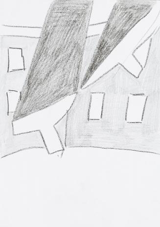 Kurt Hüpfner, Ohne Titel, um 2000, Bleistift und schwarze Kreide auf Papier, 29,7 × 21 cm, Priv…