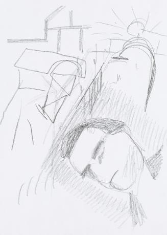 Kurt Hüpfner, Ohne Titel, um 2000, Bleistift auf Papier, 29,7 × 21 cm, Privatbesitz, Wien
