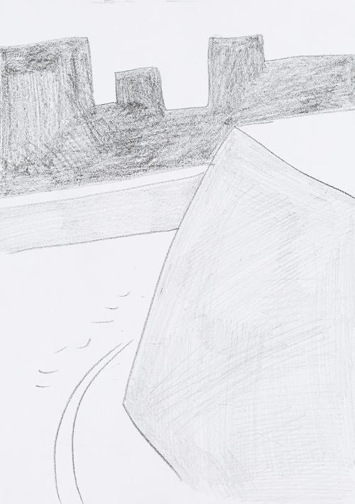 Kurt Hüpfner, Ohne Titel, um 2000, Bleistift auf Papier, 29,7 × 21 cm, Privatbesitz, Wien