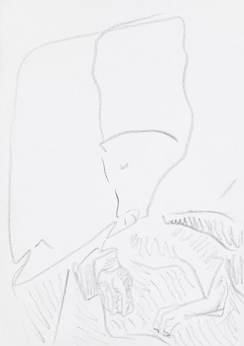 Kurt Hüpfner, Ohne Titel, um 2000, Bleistift auf Papier, 29,7 × 21 cm, Privatbesitz, Wien