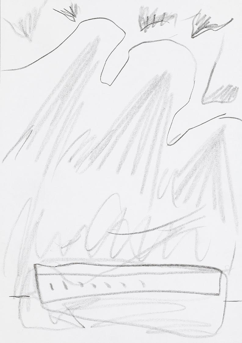 Kurt Hüpfner, Ohne Titel, 2000, Bleistift auf Papier, 29,7 × 21 cm, Privatbesitz, Wien