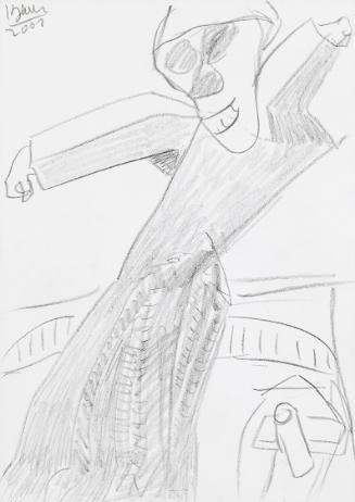 Kurt Hüpfner, Ohne Titel, 2001, Bleistift auf Papier, 29,7 × 21 cm, Privatbesitz, Wien