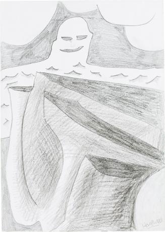 Kurt Hüpfner, Ohne Titel, um 2002, Bleistift auf Papier, 29,7 × 21 cm, Privatbesitz, Wien