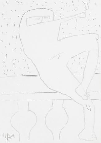 Kurt Hüpfner, Ohne Titel, 1995, Bleistift auf Papier, 29,7 × 21 cm, Privatbesitz, Wien