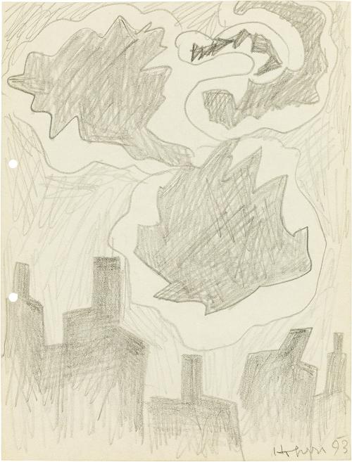 Kurt Hüpfner, Ohne Titel, 1993, Bleistift auf ungebleichtem Papier, 29,7 × 21 cm, Privatbesitz,…