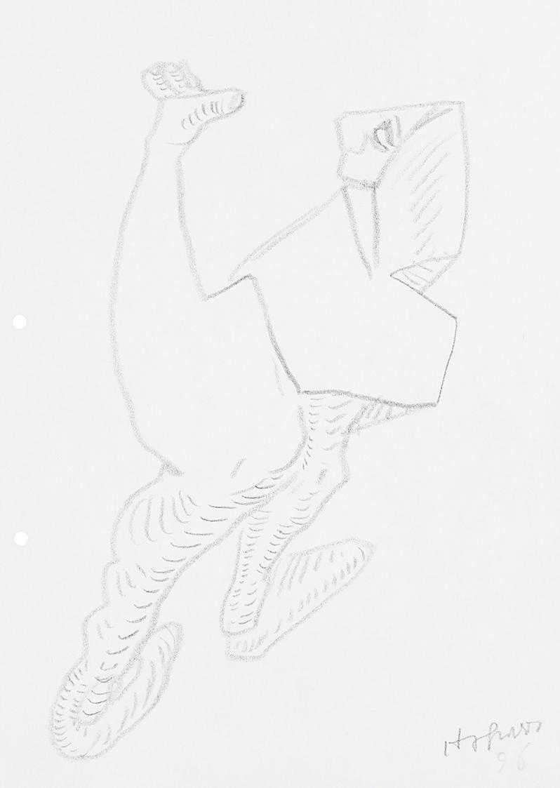 Kurt Hüpfner, Ohne Titel, 1996, Bleistift auf Papier, 29,7 × 21 cm, Privatbesitz, Wien