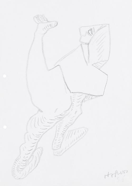 Kurt Hüpfner, Ohne Titel, 1996, Bleistift auf Papier, 29,7 × 21 cm, Privatbesitz, Wien