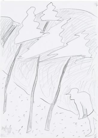 Kurt Hüpfner, Ohne Titel, 1999, Bleistift auf Papier, 29,7 × 21 cm, Privatbesitz, Wien