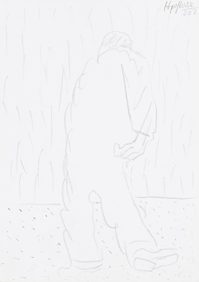 Kurt Hüpfner, Ohne Titel, 2002, Bleistift auf Papier, 29,7 × 21 cm, Privatbesitz, Wien
