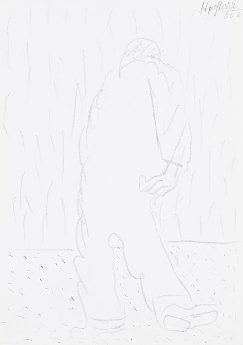 Kurt Hüpfner, Ohne Titel, 2002, Bleistift auf Papier, 29,7 × 21 cm, Privatbesitz, Wien