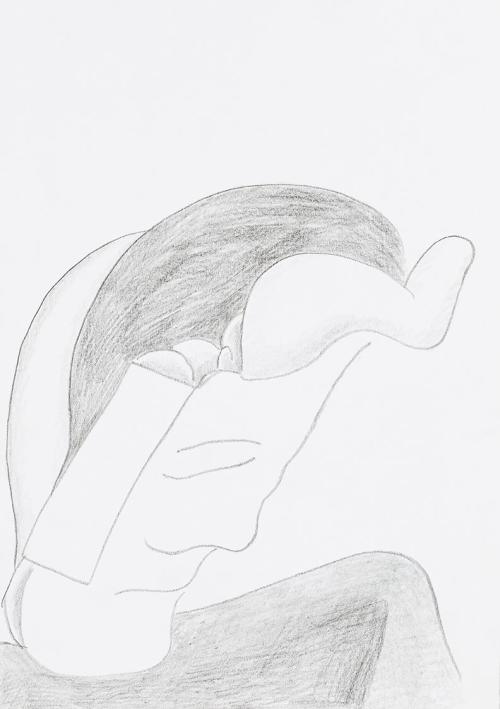 Kurt Hüpfner, Ohne Titel, um 2000, Bleistift auf Papier, 29,7 × 21 cm, Privatbesitz, Wien