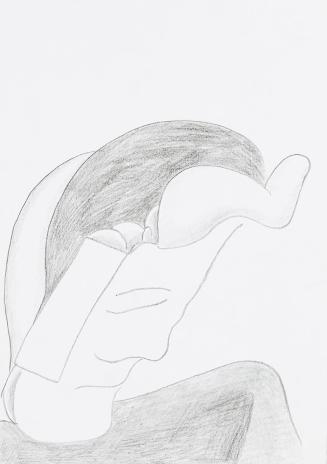 Kurt Hüpfner, Ohne Titel, um 2000, Bleistift auf Papier, 29,7 × 21 cm, Privatbesitz, Wien