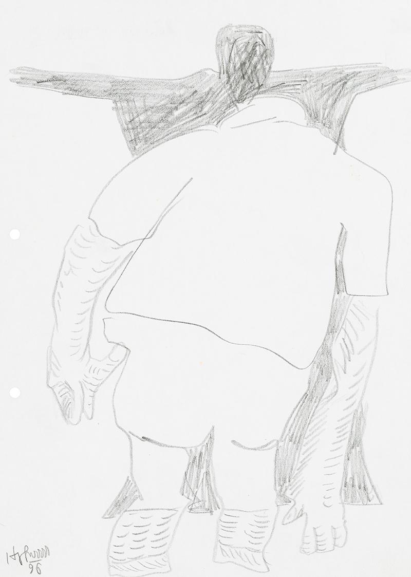 Kurt Hüpfner, Ohne Titel, 1996, Bleistift auf Papier, 29,7 × 21 cm, Privatbesitz, Wien