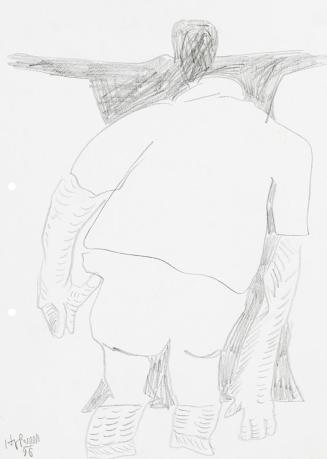 Kurt Hüpfner, Ohne Titel, 1996, Bleistift auf Papier, 29,7 × 21 cm, Privatbesitz, Wien