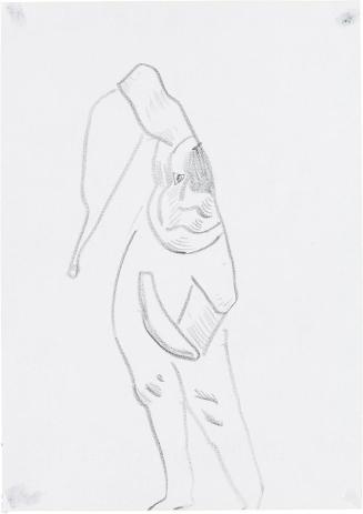 Kurt Hüpfner, Ohne Titel, um 2000, Bleistift auf Papier, 29,7 × 21 cm, Privatbesitz, Wien