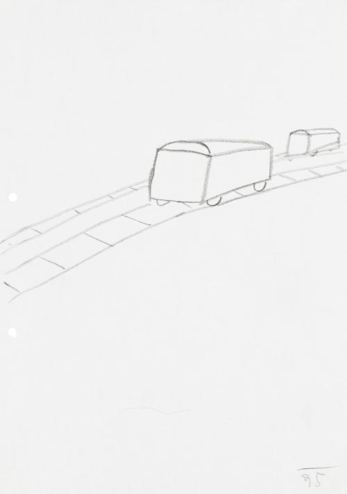 Kurt Hüpfner, Ohne Titel, 1995, Bleistift auf Papier, 29,7 × 21 cm, Privatbesitz, Wien