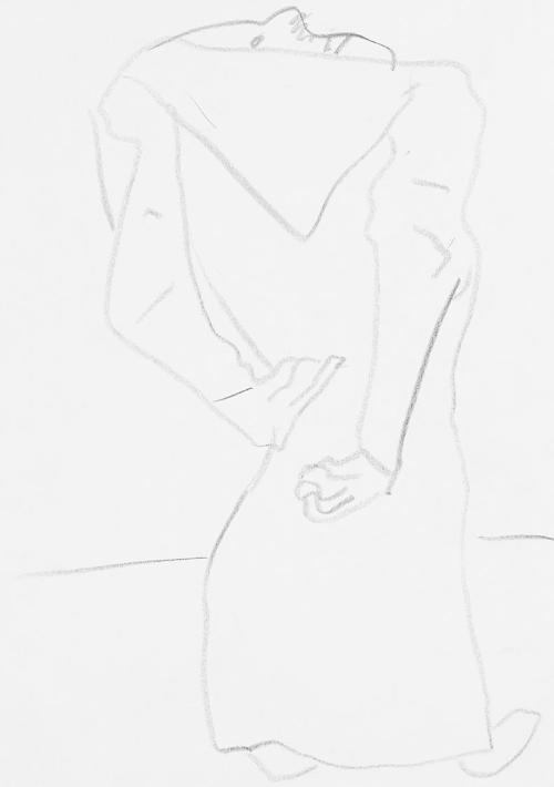 Kurt Hüpfner, Ohne Titel, um 2000, Bleistift auf Papier, 29,7 × 21 cm, Privatbesitz, Wien