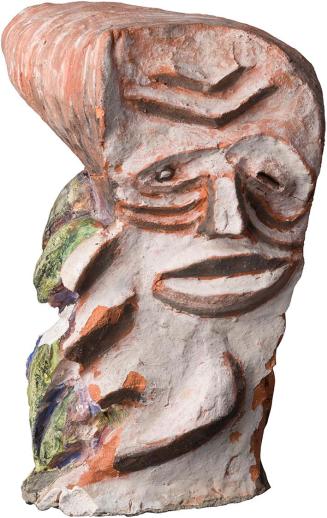 Kurt Hüpfner, Ohne Titel, nach 1994, Terrakotta, Engobe, Gips, Pigmentarbe, Öl, 25 × 15 × 9 cm, ...