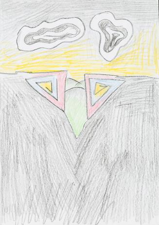 Kurt Hüpfner, Ohne Titel, um 2000, Bleistift und Buntstift auf Papier, 29,7 × 21 cm, Privatbesi…