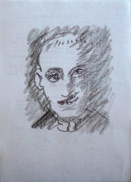 Kurt Hüpfner, Ohne Titel, um 1990, Kohle auf Papier, 29,8 × 21 cm, Privatbesitz, Wien