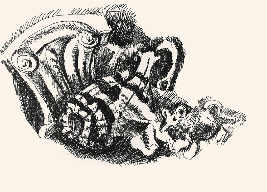 Alfred Wickenburg, Maus, um 1970, Schwarzer Filzstift auf Papier, Blattmaße: 41,8 x 57,8 cm, Le ...