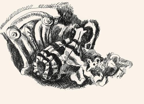 Alfred Wickenburg, Maus, um 1970, Schwarzer Filzstift auf Papier, Blattmaße: 41,8 x 57,8 cm, Le ...